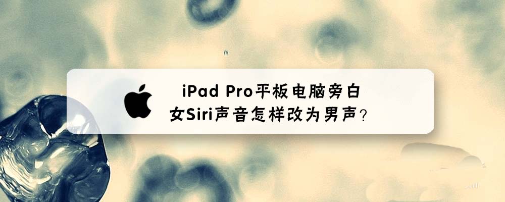 iPad Pro平板电脑旁白女Siri怎么变男Siri?