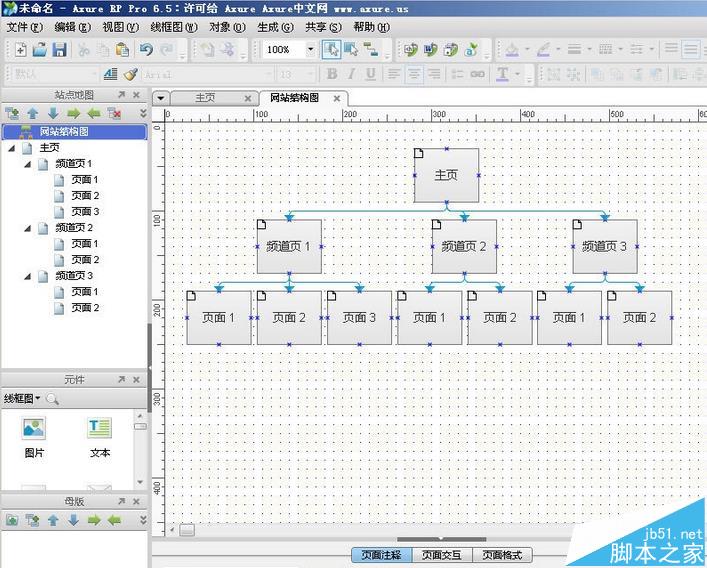 Axure设计的原型怎么一键生成网站结构图?