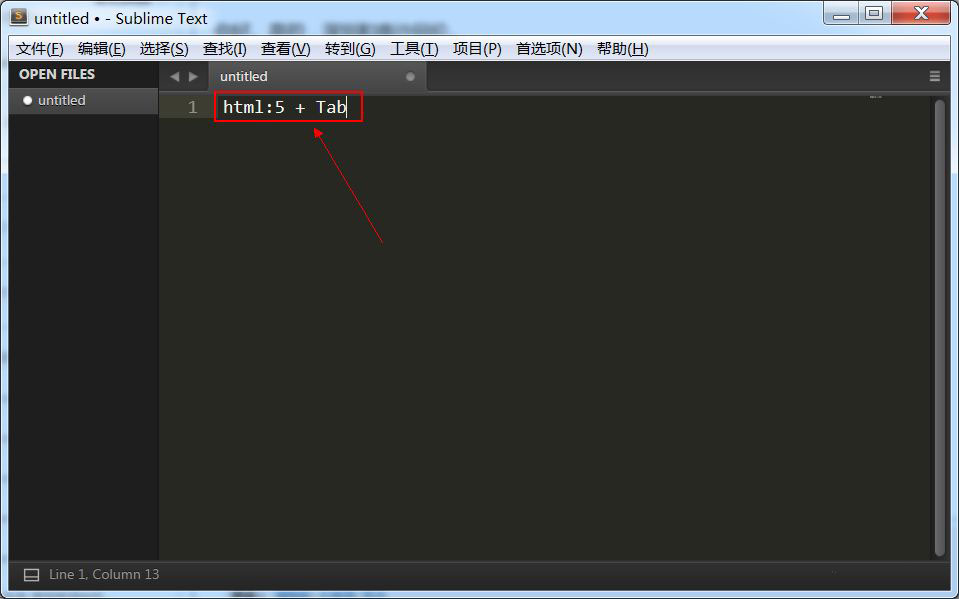 Sublimetext3快捷键!+Tab无法生成生成html代码怎么办?
