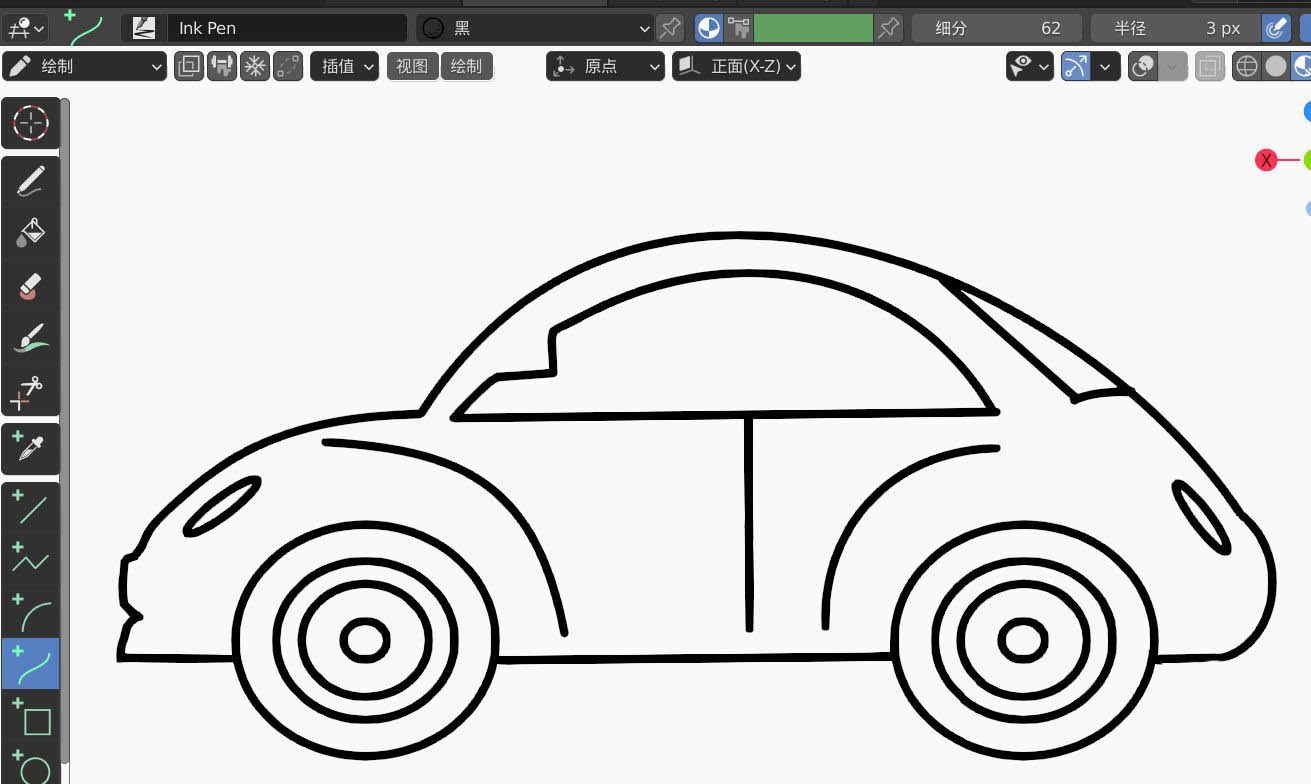 blender2.9怎么画蓝色轿车? blender蓝色轿车的画法
