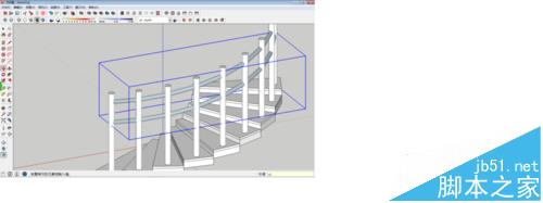 SketchUp2014怎么绘制画旋转楼梯?