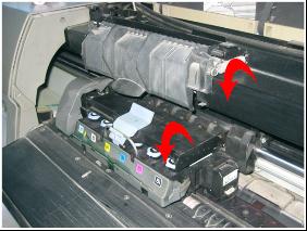 HP5000系列打印机连供墨盒如何排空气?