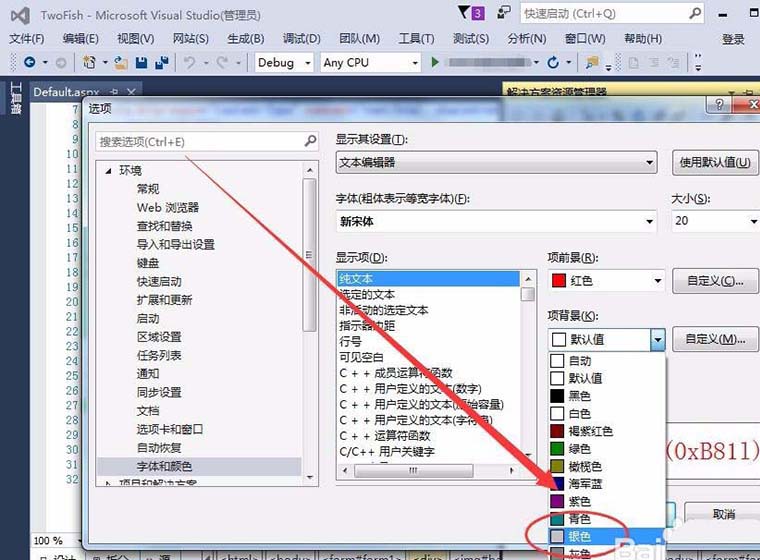 VisualStudio2015怎么设置字体格式? vs设置字体样式的教程