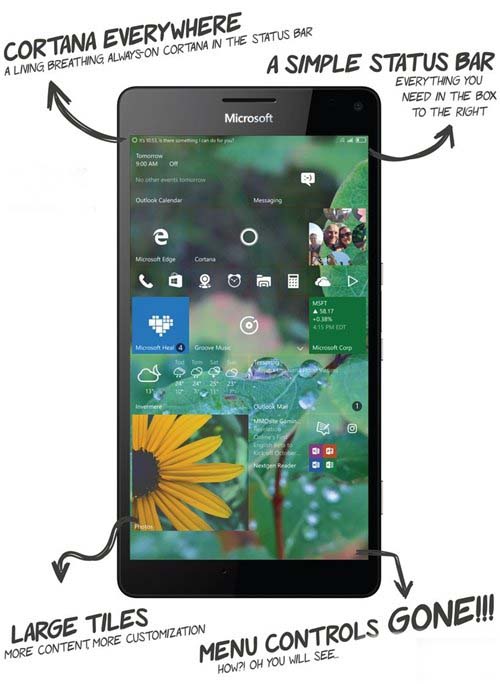 Win10 Mobile RS2概念设计新鲜出炉 任务栏亮眼