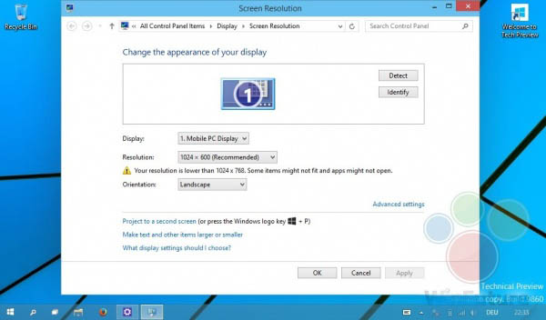 Win10突破分辨率底线 可在1024*600的上网本运行