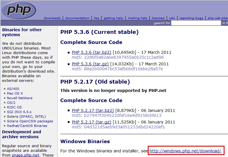 Windows 7 环境下安装PHP 5.2.17的图文教程
