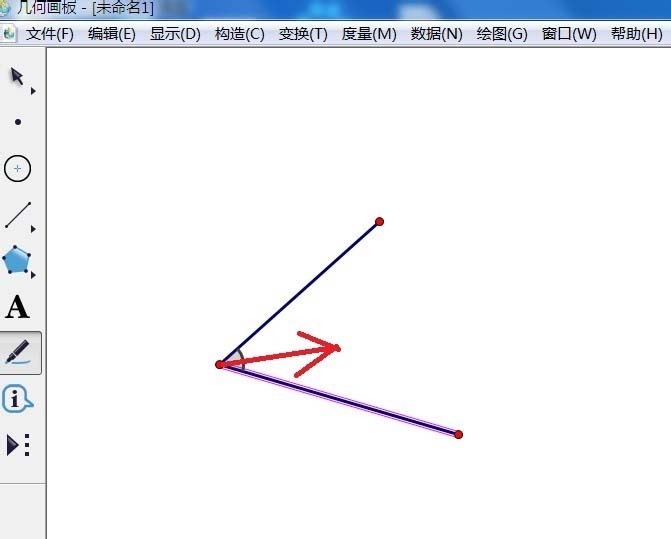 几何画板绘制出的角度怎么标上数字标记?