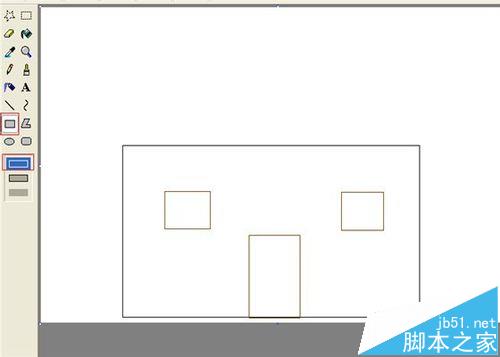 微软画图软件怎么绘制一座小房子?