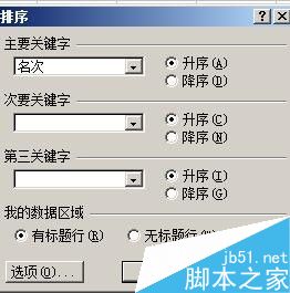 excel工作表中利用函数公式把数据排名次