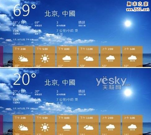 Windows 8天气组件华氏/摄氏温度切换设置方法