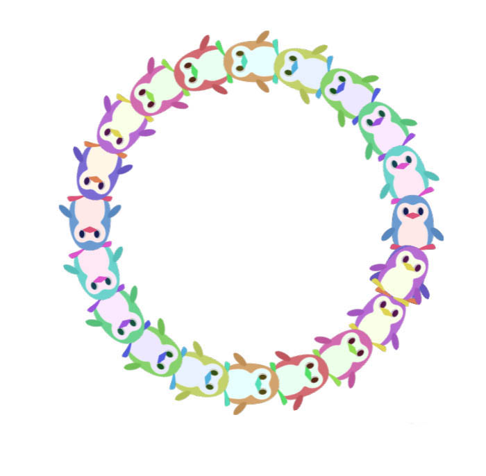 scratch3.0怎么画圆形企鹅链? scratch圆形克隆企鹅的技巧