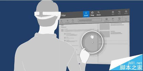 微软黑科技HoloLens演示Win10使用手势操作Edge的视频