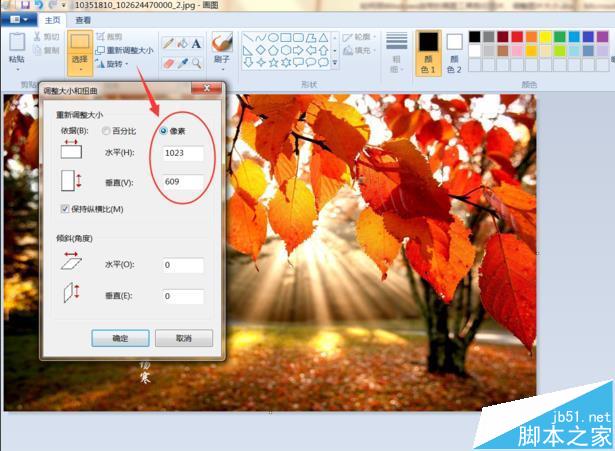 windows自带的画图工具怎么剪切调整图片大小?