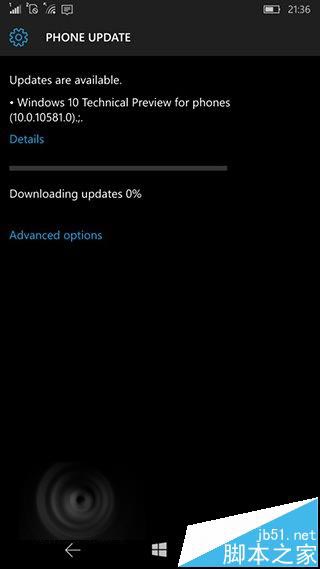 Win10 Mobile预览版10581更新失败下载卡在0%的解决办法