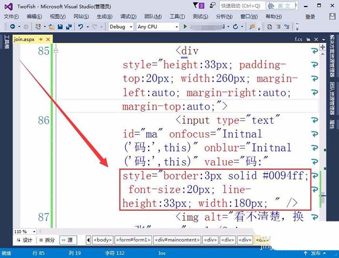VisualStudio网页怎么插入验证码标签?