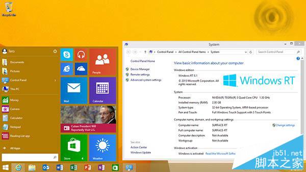 Win RT 8.1开始菜单上手视频 体验Win10的古典美