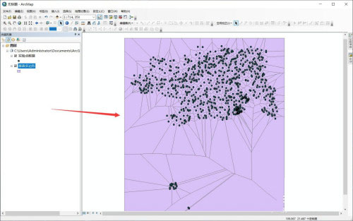 arcgis中怎么创建泰森多边形?