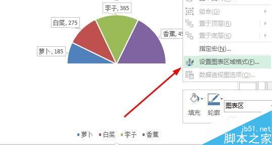 excel绘制一个半圆的饼图