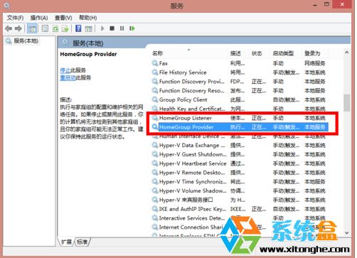 Win8.1专业版如何禁用家庭组禁止桌面生成家庭组图标