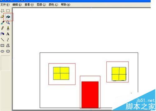 微软画图软件怎么绘制一座小房子?