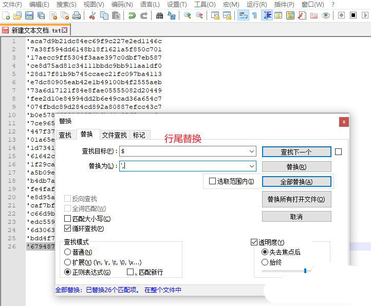 notepad首尾怎么添加引号? notepad++批量添加引号的技巧