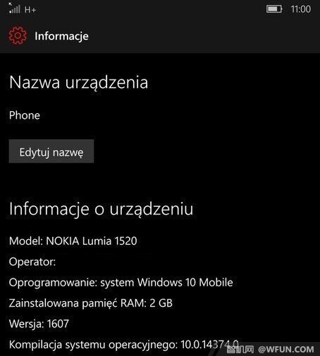Win10 Mobile一周年更新预览版14374真机截图曝光:测试机型Lumia1520