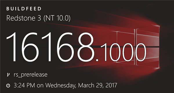 Win10 RedStone 3预览版16168曝光 3月29日编译完成