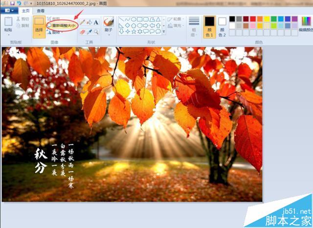 windows自带的画图工具怎么剪切调整图片大小?