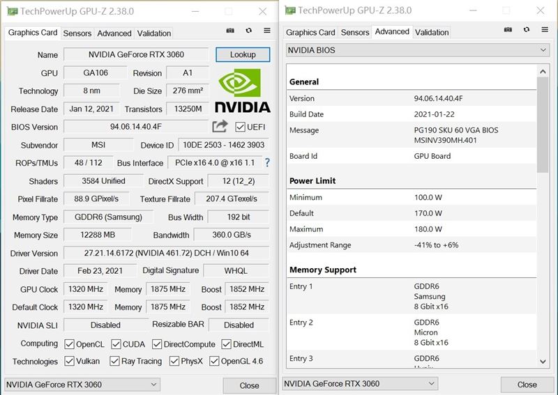 微星RTX3060魔龙怎么样 微星RTX3060魔龙显卡详细评测