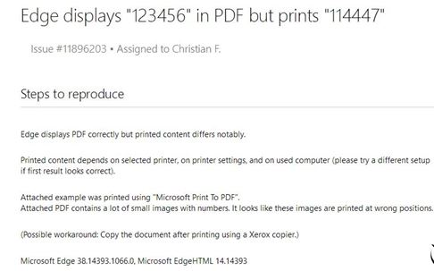 Win10 Edge现超崩溃BUG是什么 Win10 Edge打印后数字乱码解决办法