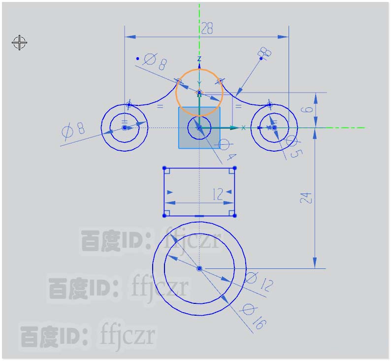 UG12.0怎么创建接双耳零件模型?