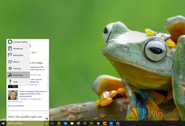 Win10预览版10056  Shazam歌曲搜索功能怎么用？