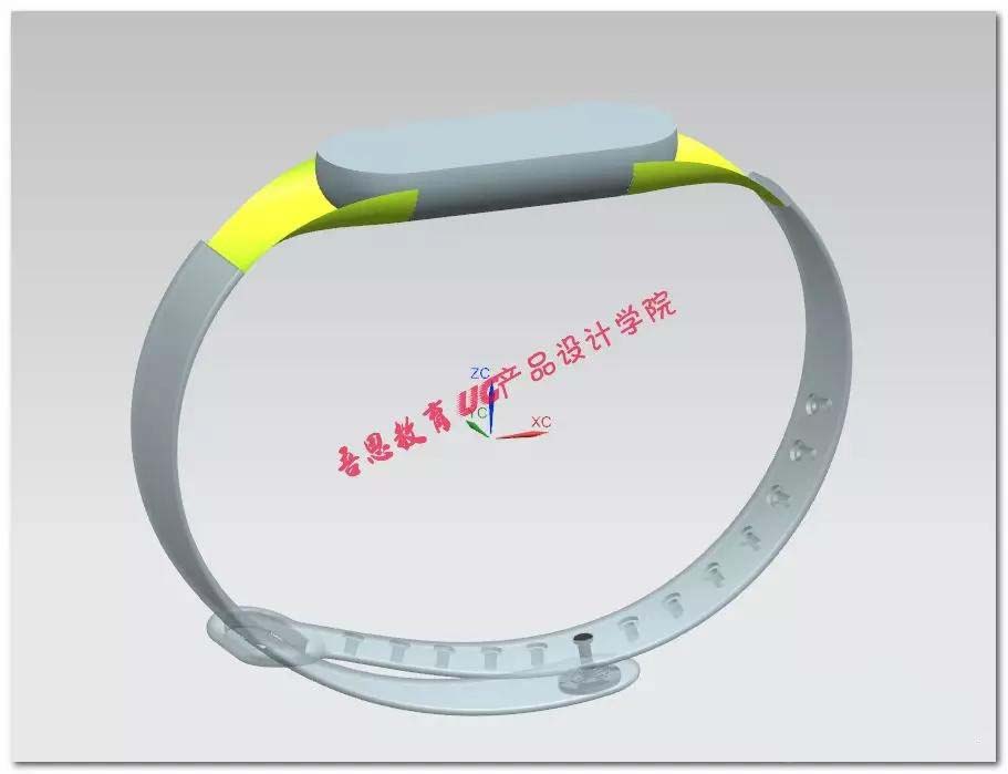 UG怎么建模三维立体的小米手环?