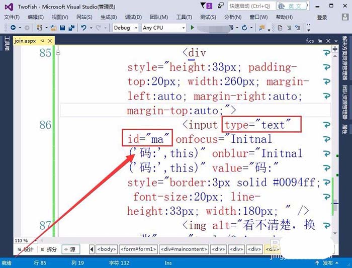 VisualStudio网页怎么插入验证码标签?