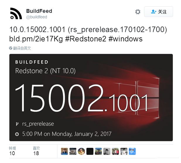 Win10创造者更新预览版15002.1001曝光