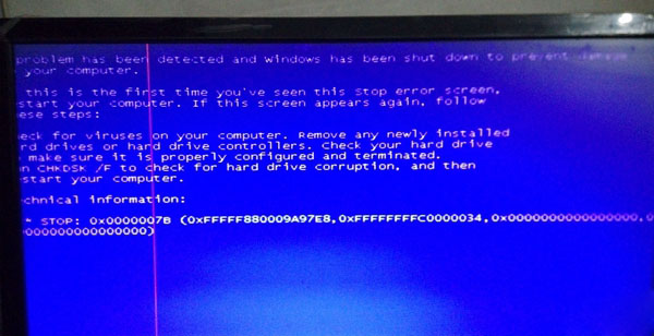 利用U极速u盘启动盘装win7系统后出现蓝屏现象原因及解决办法