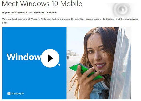 Win10 Mobile正式版官方演示视频曝光 亮点很多