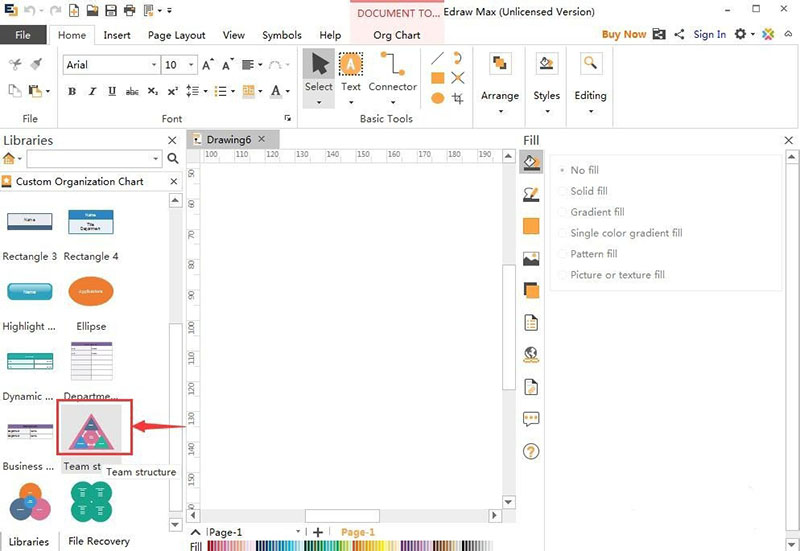 Edraw Max亿图图示怎么创建团队结构图?