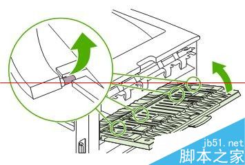 HP5200打印机顶盖内卡纸报错13.20.00的解决办法