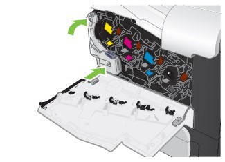 HP Color 3530 MFP打印机怎么更换碳粉收集装置?