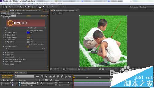 AE中怎么使用插件Keylight抠图?