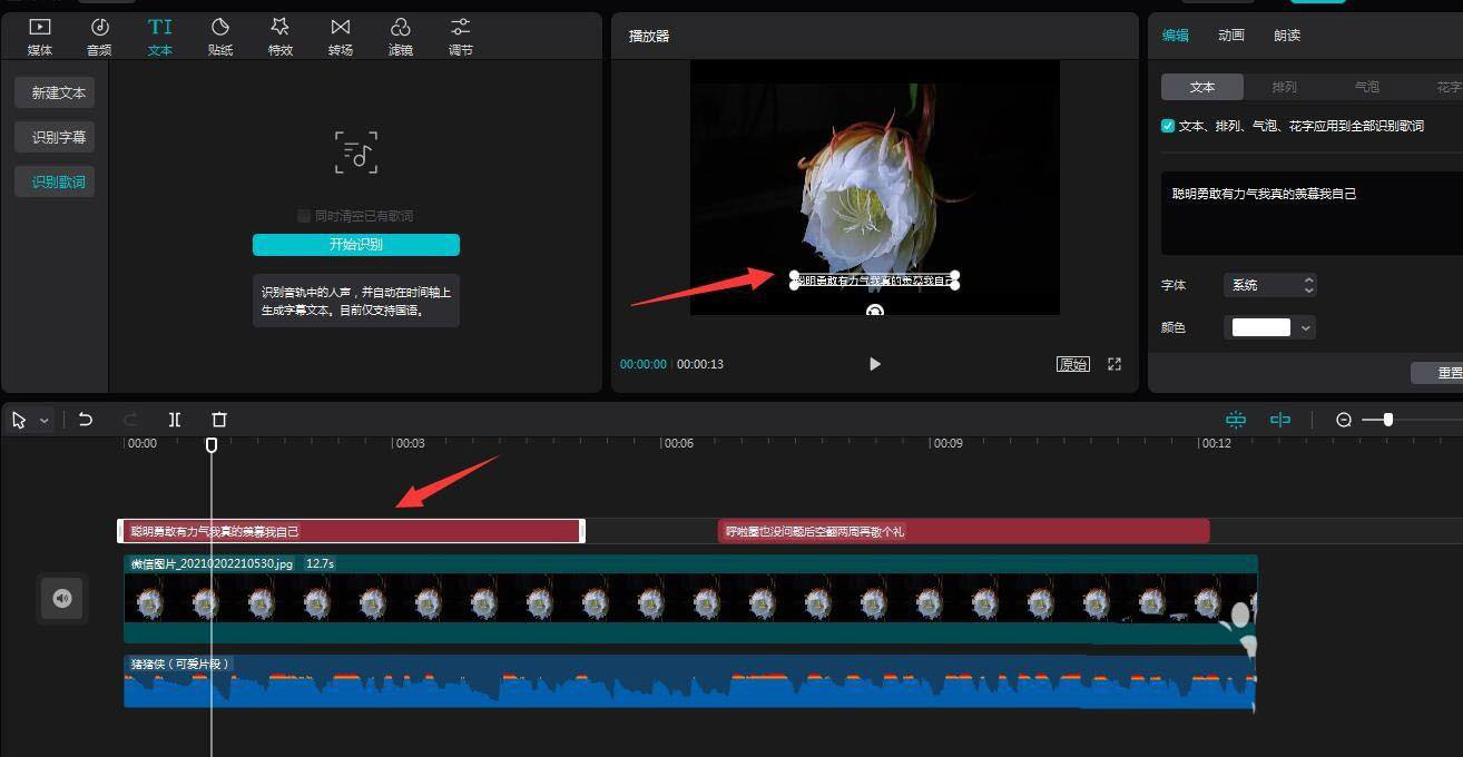 剪映怎么给字幕变色? 剪映颜色逐字覆盖动画的制作方法