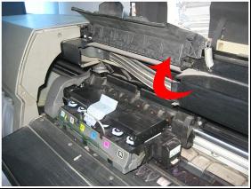HP5000系列打印机连供墨盒如何排空气?