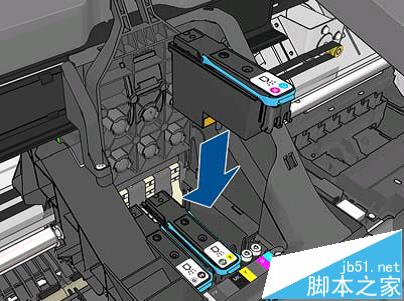 HP Designjet T790打印机怎么安装打印头?