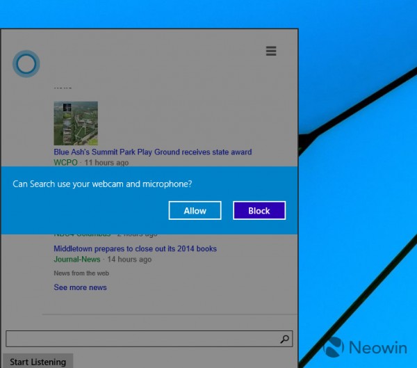 Win10预览版语音助手Cortana小娜最新测试