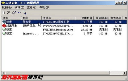windows Server 2003设置磁盘配额操作图解