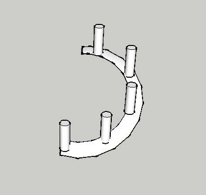 sketchup圆弧中怎么等间距复制物体?