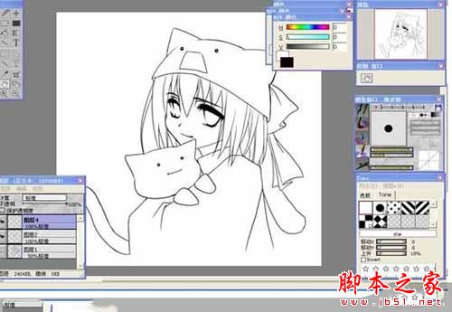 opencanvas(CG手绘软件)如何画猫女MM?opencanvas使用教程