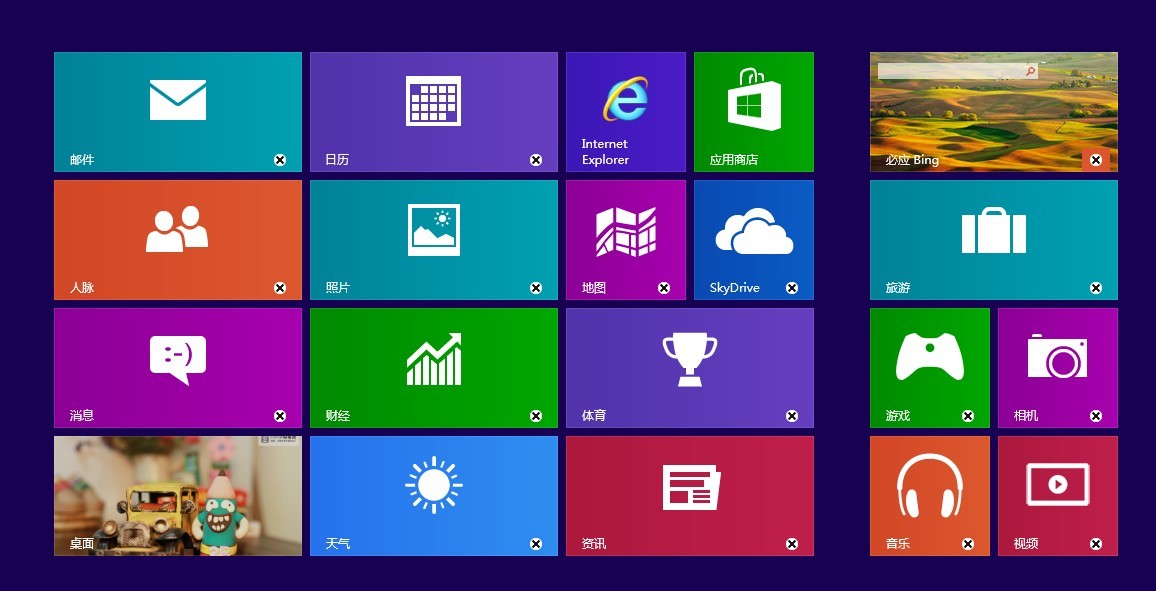 装Win8 DT/NB机型Metro界面右下角有白色叉图标怎么办