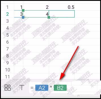 WPS OFFICE手机版表格中的数据怎么做乘除法运算?